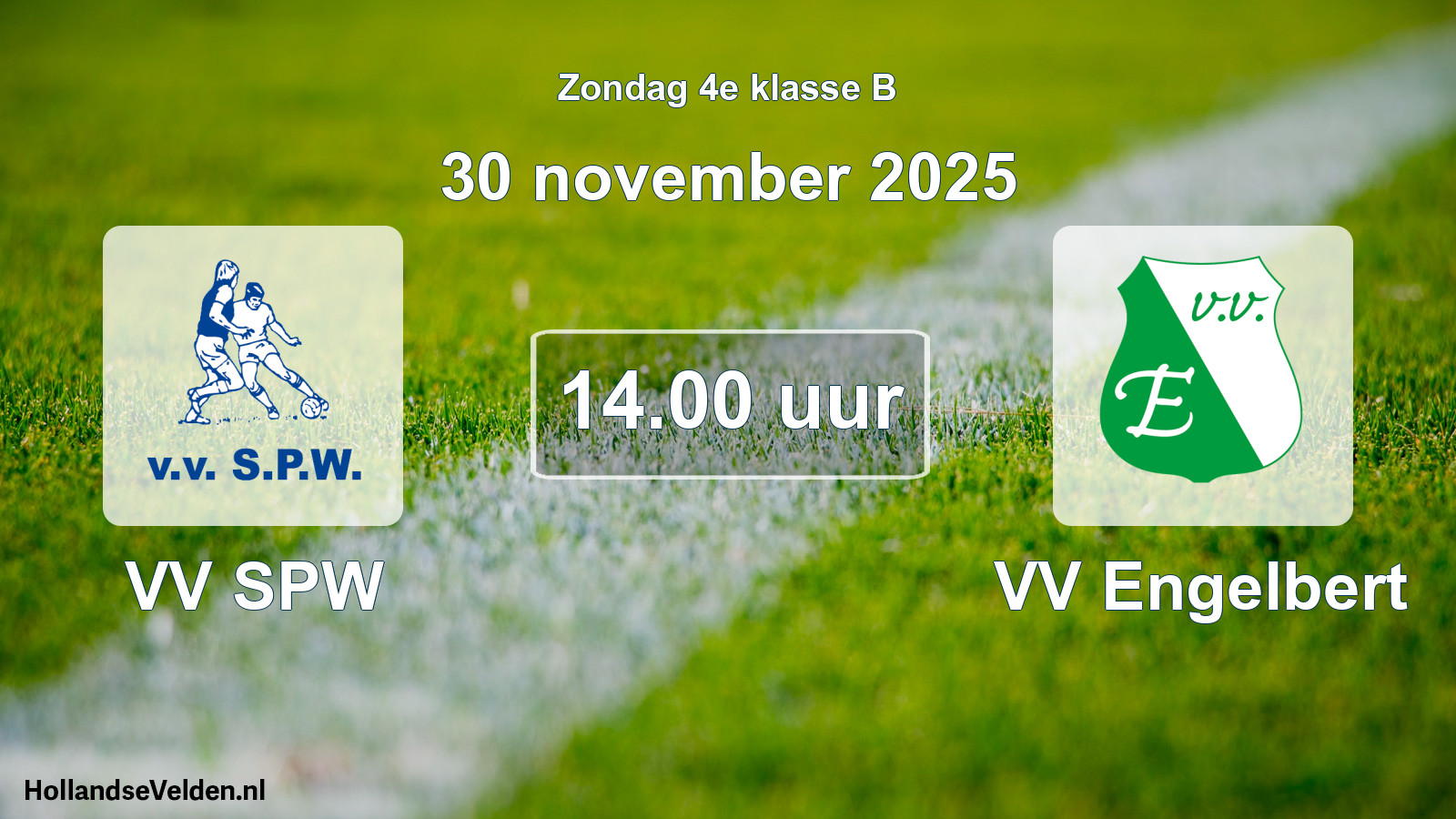 Geplande wedstrijd: VV SPW - VV Engelbert (30 november 2025)