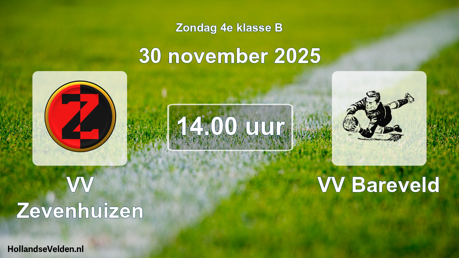 Scheduled Match: VV Zevenhuizen - VV Bareveld (30 November 2025)