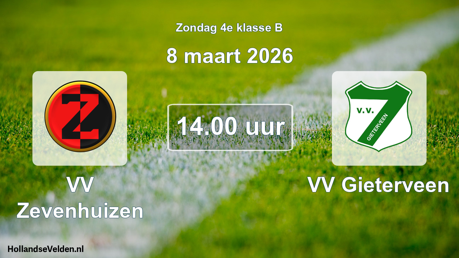 Scheduled Match: VV Zevenhuizen - VV Gieterveen (8 March 2026)