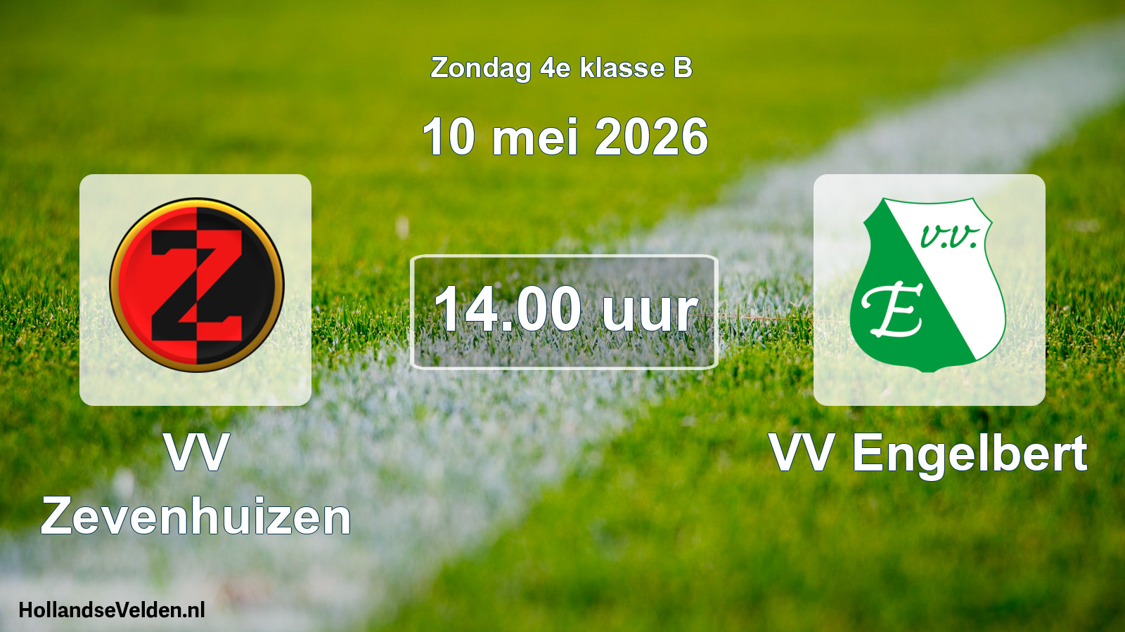 Geplande wedstrijd: VV Zevenhuizen - VV Engelbert (10 mei 2026)