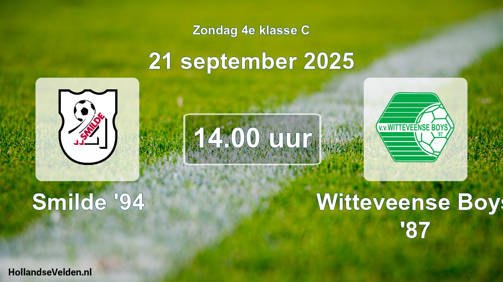 Geplande wedstrijd: Smilde '94 - Witteveense Boys '87 (21 september 2025)