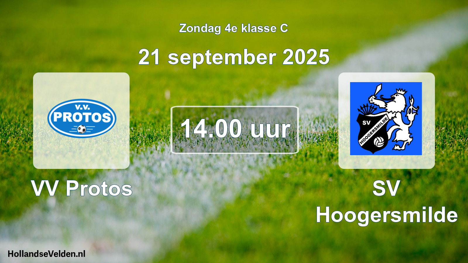Scheduled Match: VV Protos - SV Hoogersmilde (21 September 2025)