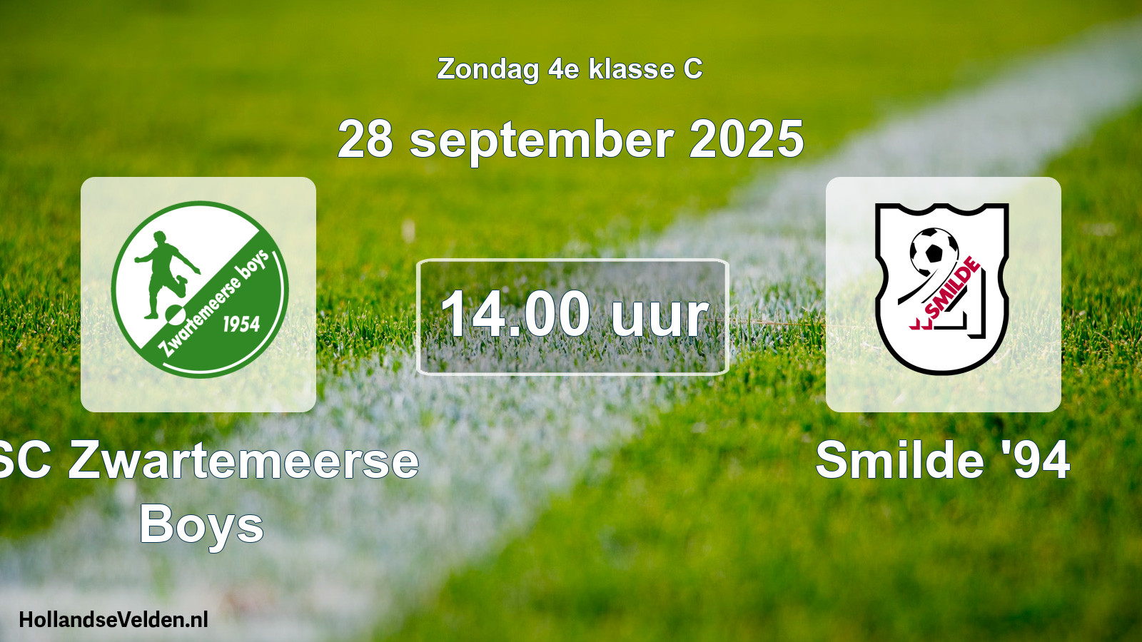 Scheduled Match: SC Zwartemeerse Boys - Smilde '94 (28 September 2025)