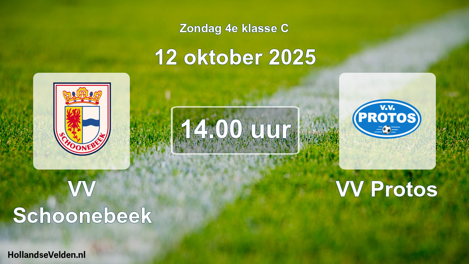 Scheduled Match: VV Schoonebeek - VV Protos (12 October 2025)