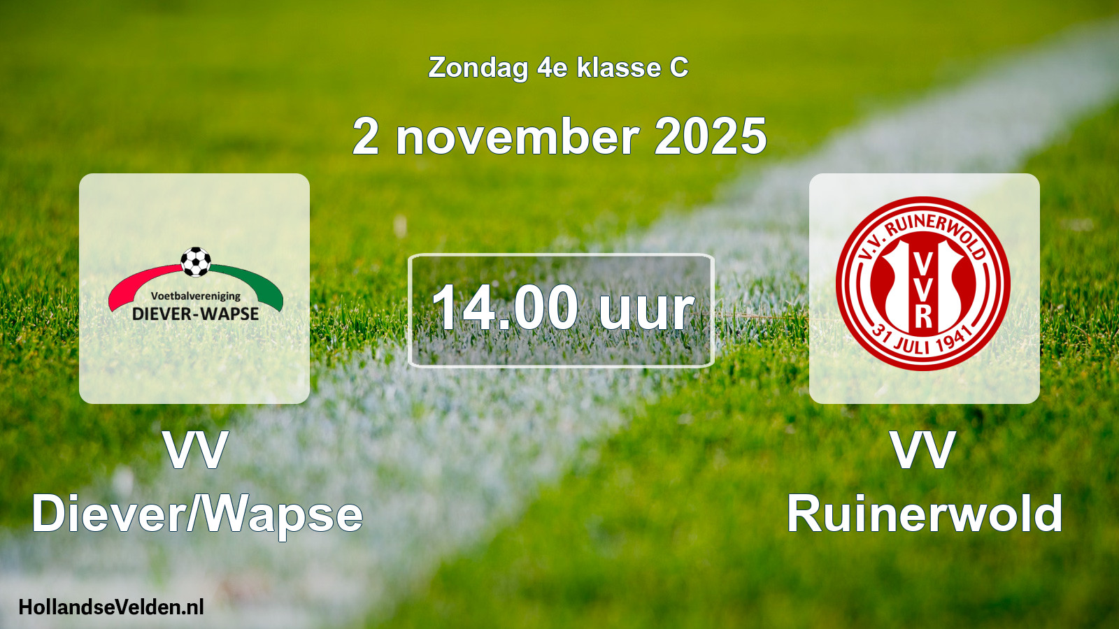 Scheduled Match: VV Diever/Wapse - VV Ruinerwold (2 November 2025)