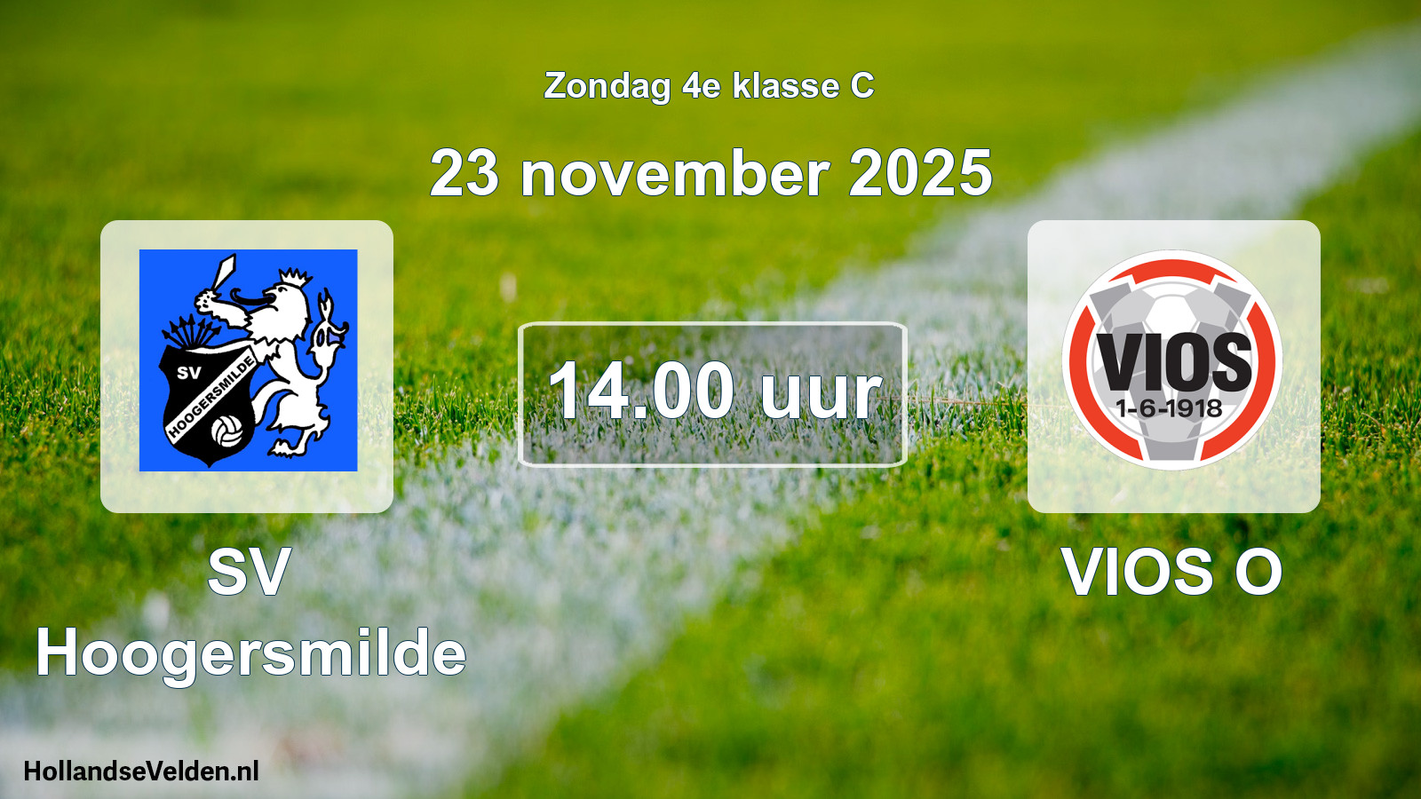 Scheduled Match: SV Hoogersmilde - VIOS O (23 November 2025)