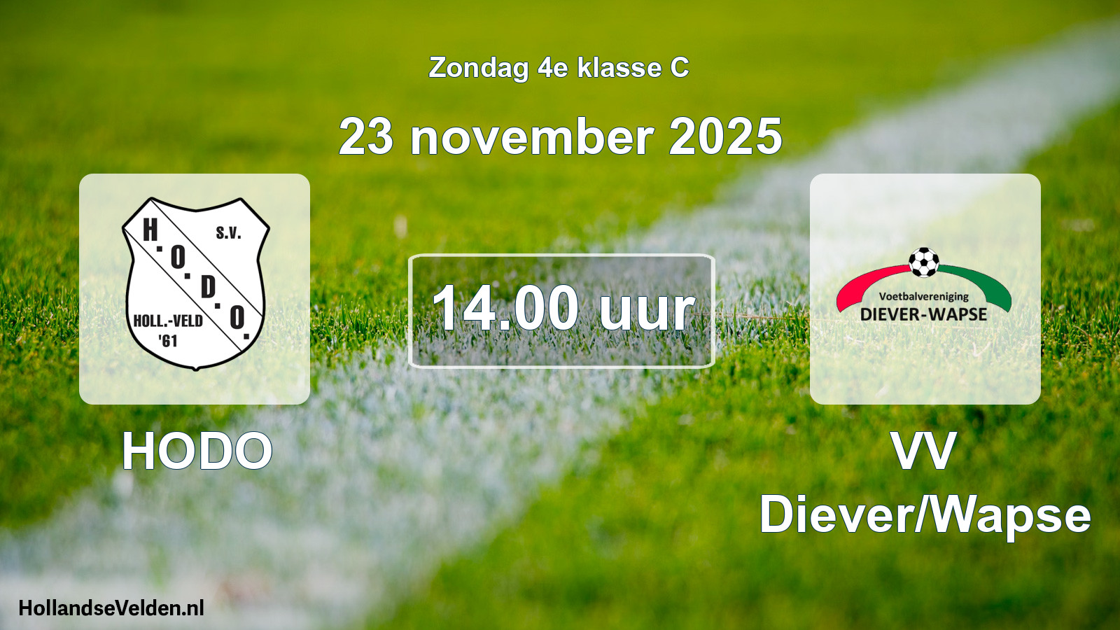Scheduled Match: HODO - VV Diever/Wapse (23 November 2025)