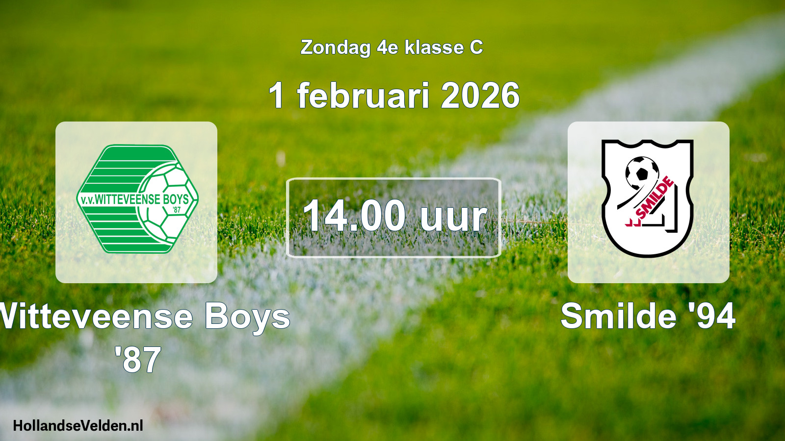 Scheduled Match: Witteveense Boys '87 - Smilde '94 (1 February 2026)