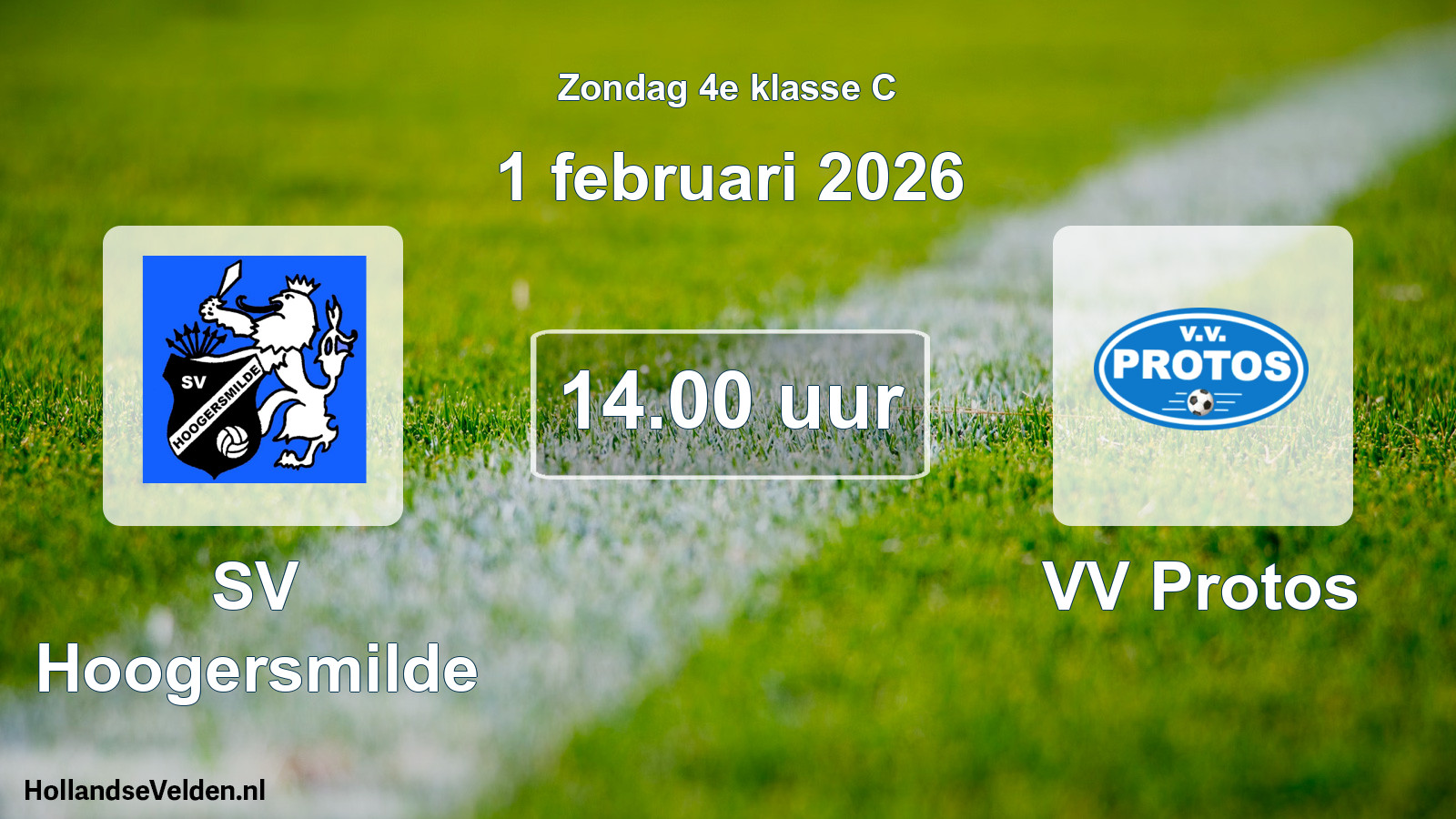 Scheduled Match: SV Hoogersmilde - VV Protos (1 February 2026)