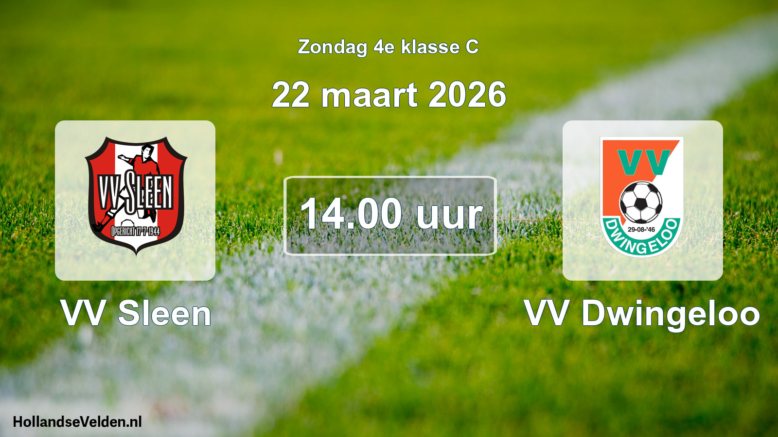 Scheduled Match: VV Sleen - VV Dwingeloo (22 March 2026)