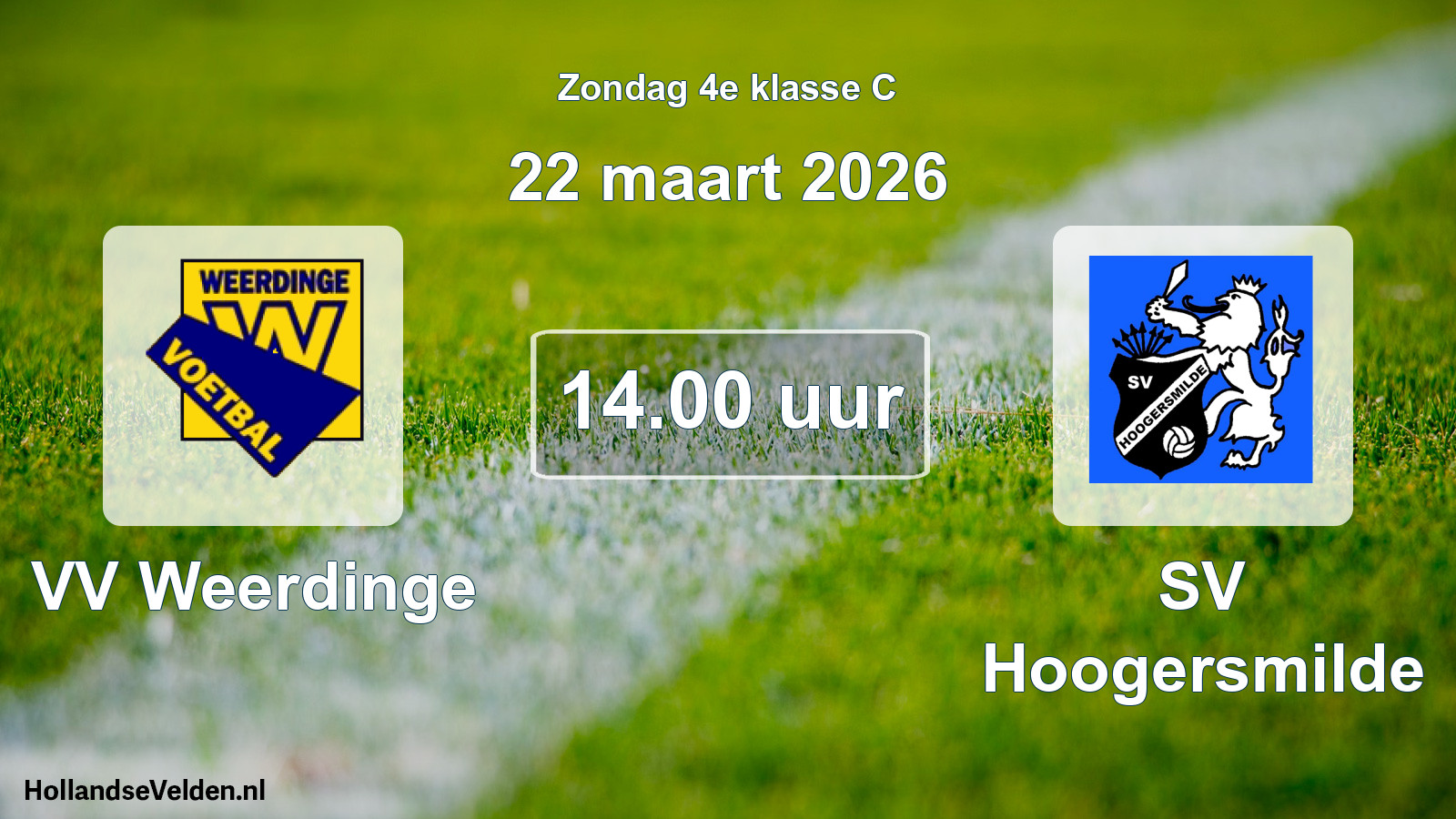 Scheduled Match: VV Weerdinge - SV Hoogersmilde (22 March 2026)