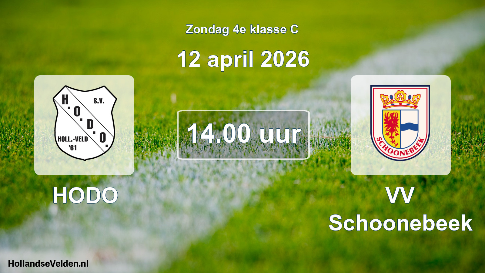 Scheduled Match: HODO - VV Schoonebeek (12 April 2026)