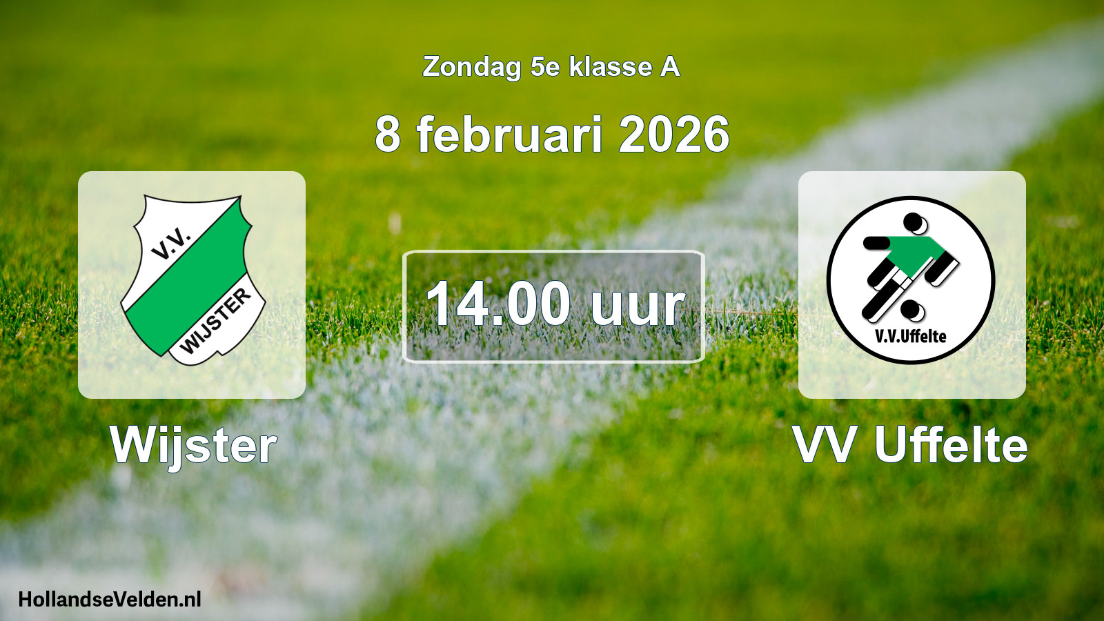 Geplande wedstrijd: Wijster - VV Uffelte (8 februari 2026)