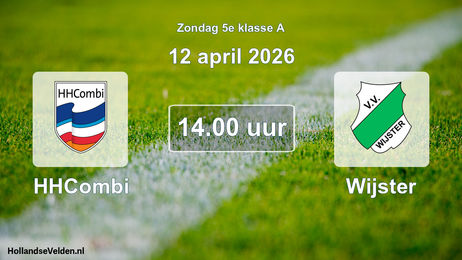 Geplande wedstrijd: HHCombi - Wijster (12 april 2026)