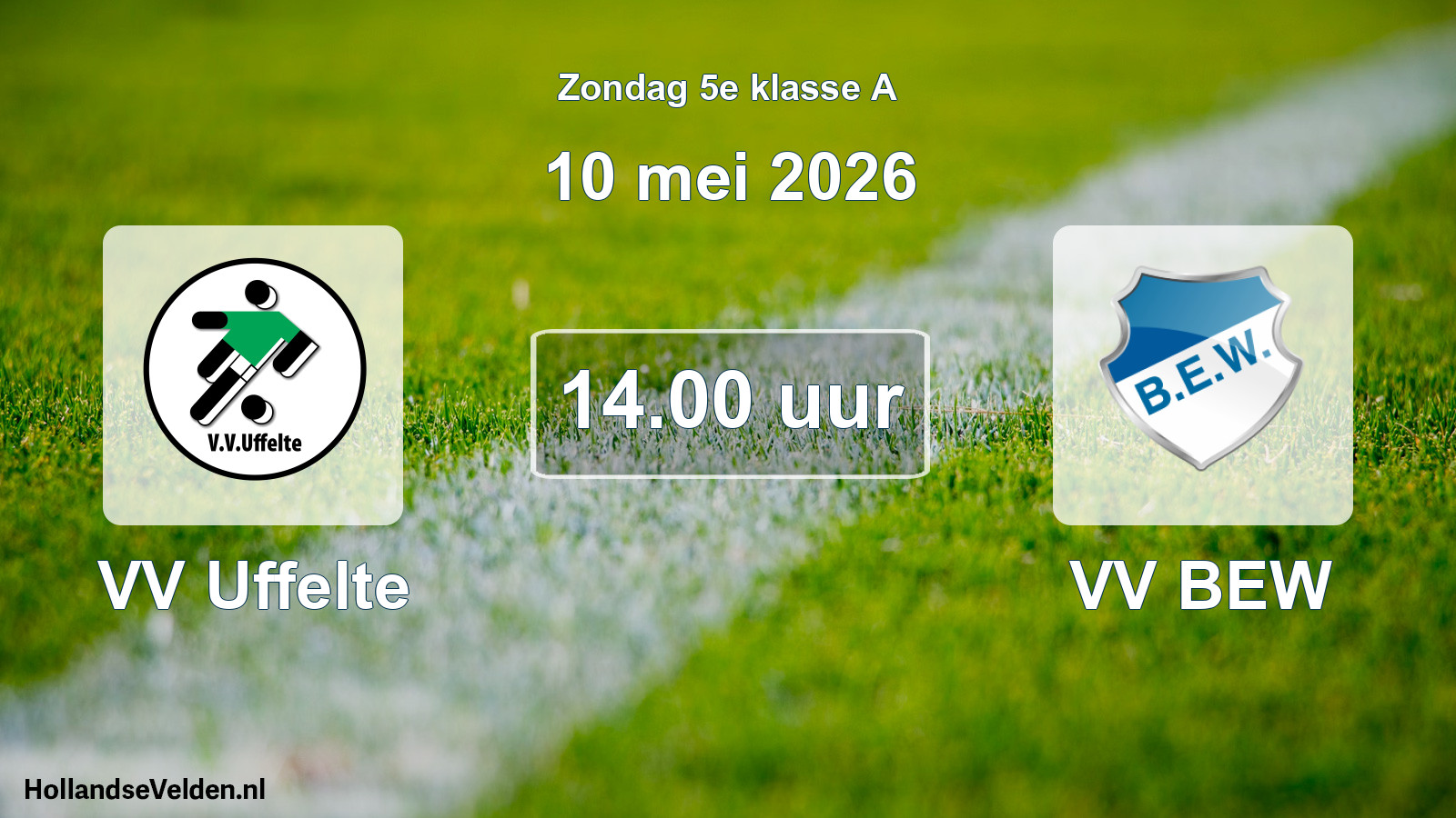 Geplande wedstrijd: VV Uffelte - VV BEW (10 mei 2026)