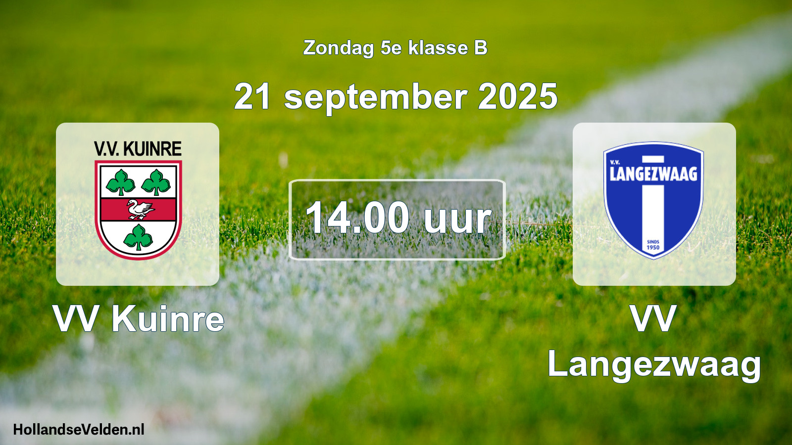 Scheduled Match: VV Kuinre - VV Langezwaag (21 September 2025)