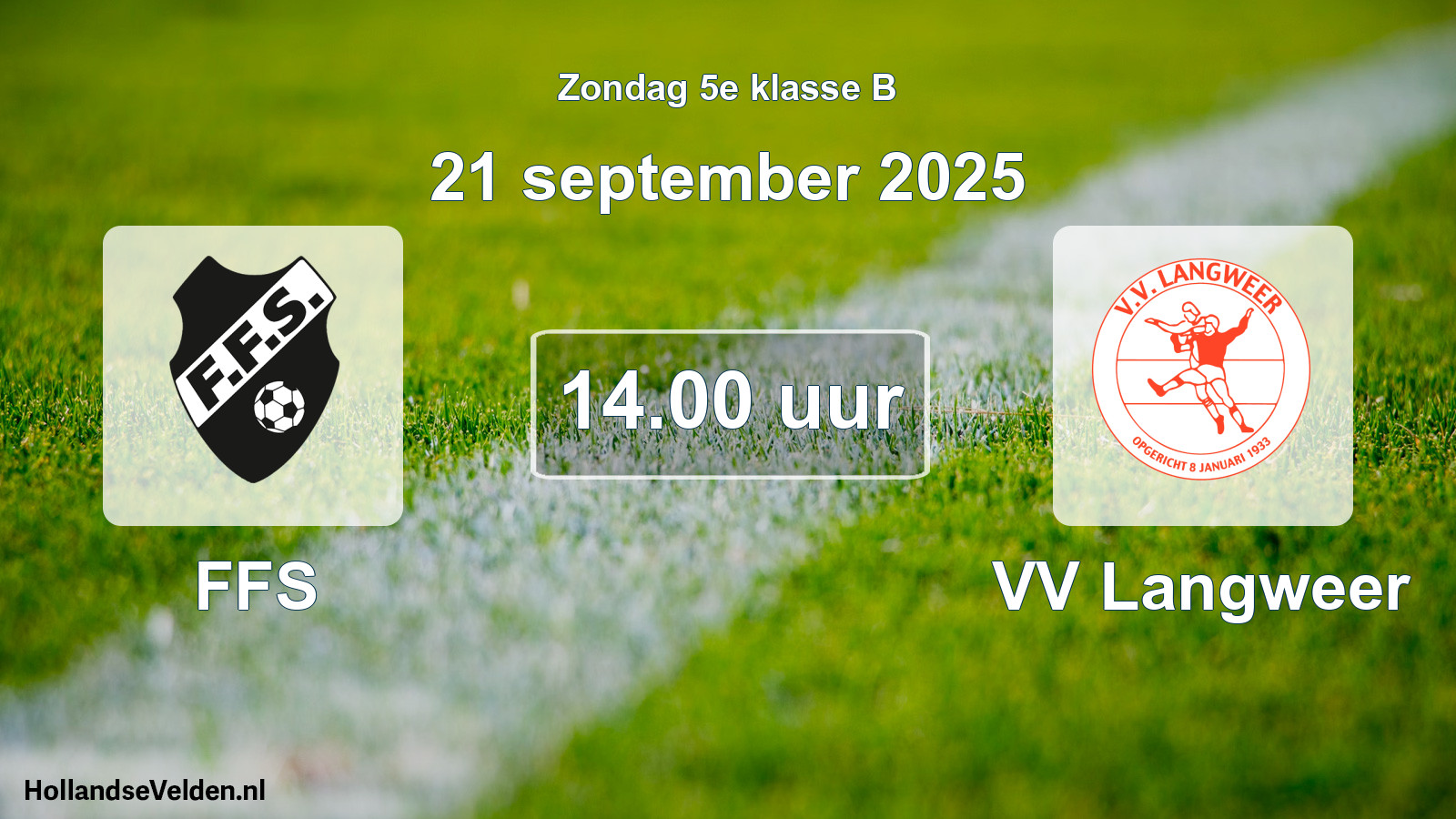 Scheduled Match: FFS - VV Langweer (21 September 2025)