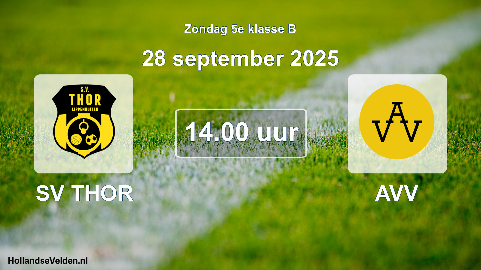 Scheduled Match: SV THOR - AVV (28 September 2025)