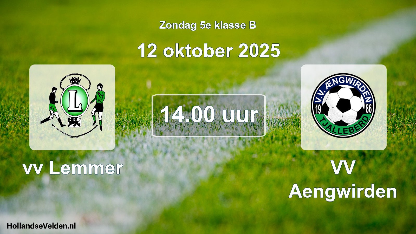 Scheduled Match: vv Lemmer - VV Aengwirden (12 October 2025)