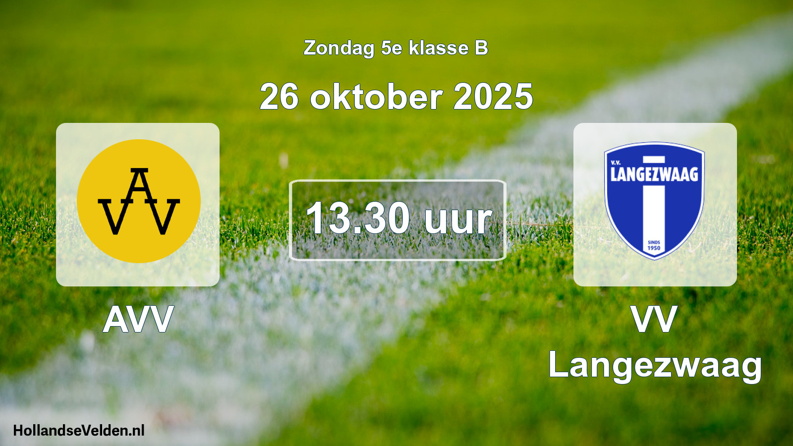 Scheduled Match: AVV - VV Langezwaag (26 October 2025)