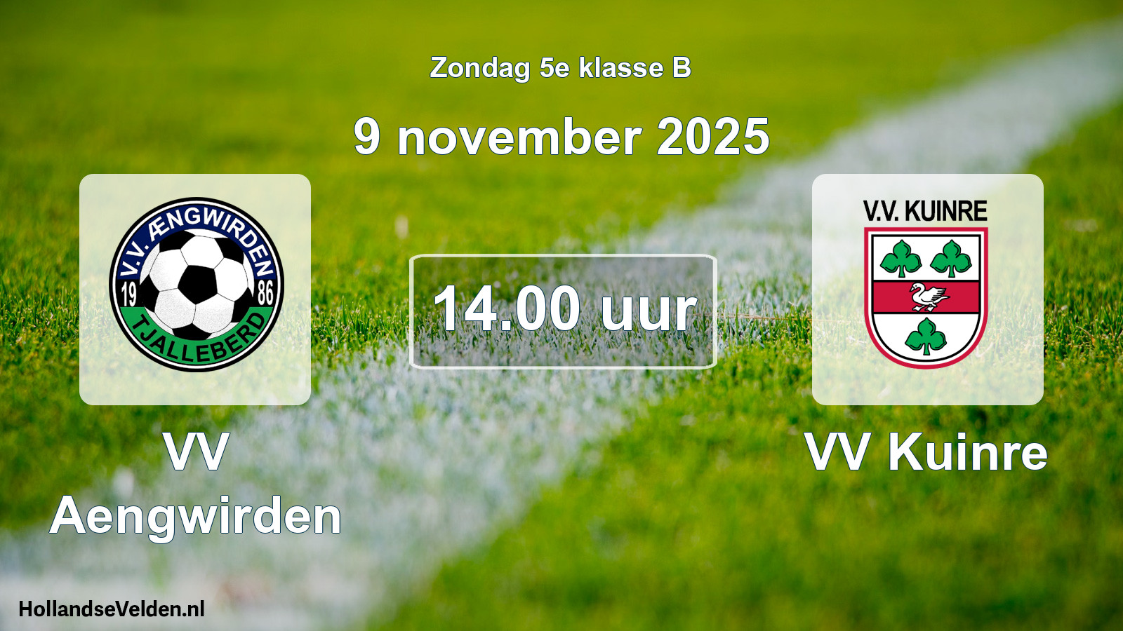Scheduled Match: VV Aengwirden - VV Kuinre (9 November 2025)