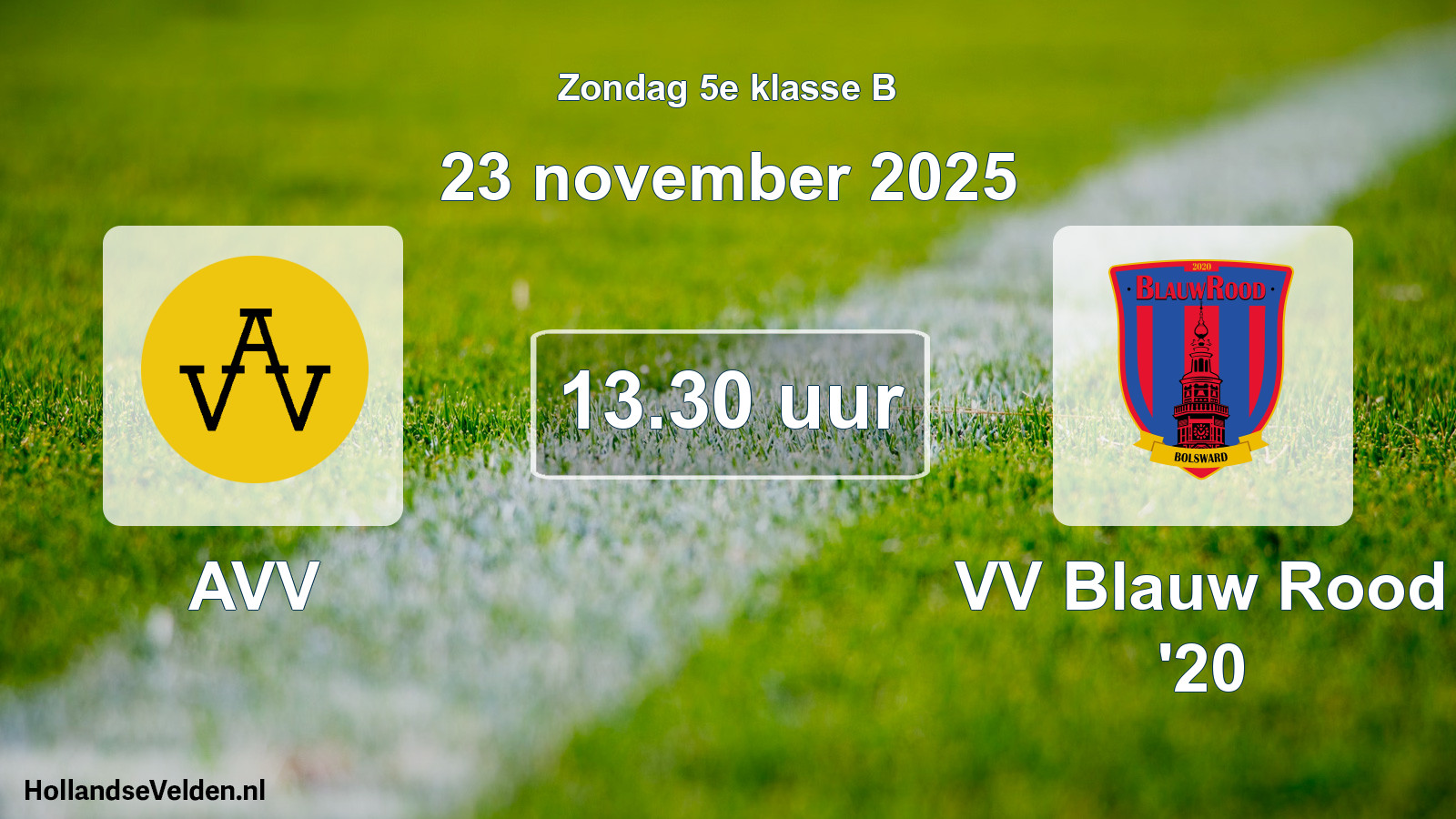 Scheduled Match: AVV - VV Blauw Rood '20 (23 November 2025)