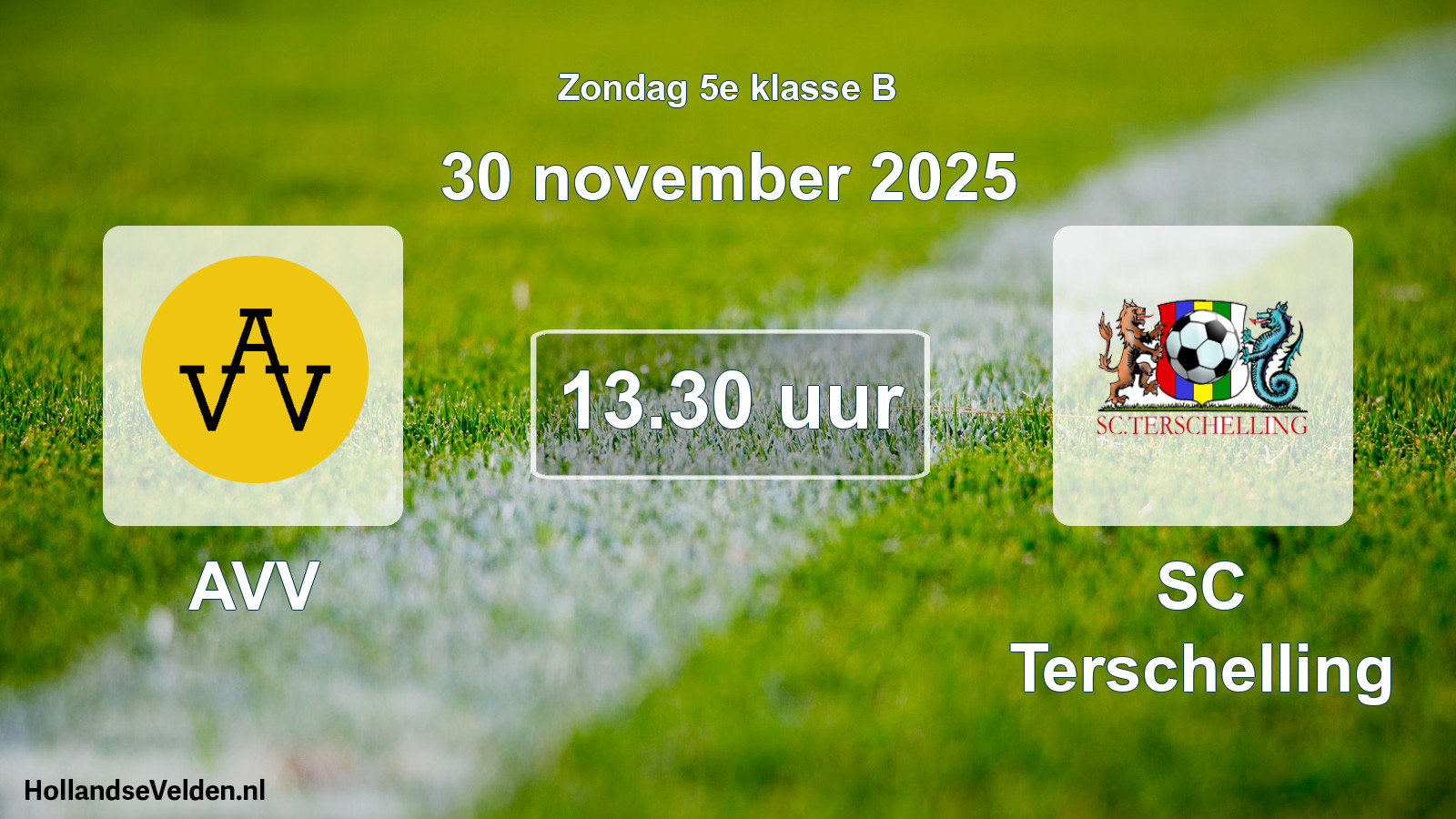 Scheduled Match: AVV - SC Terschelling (30 November 2025)