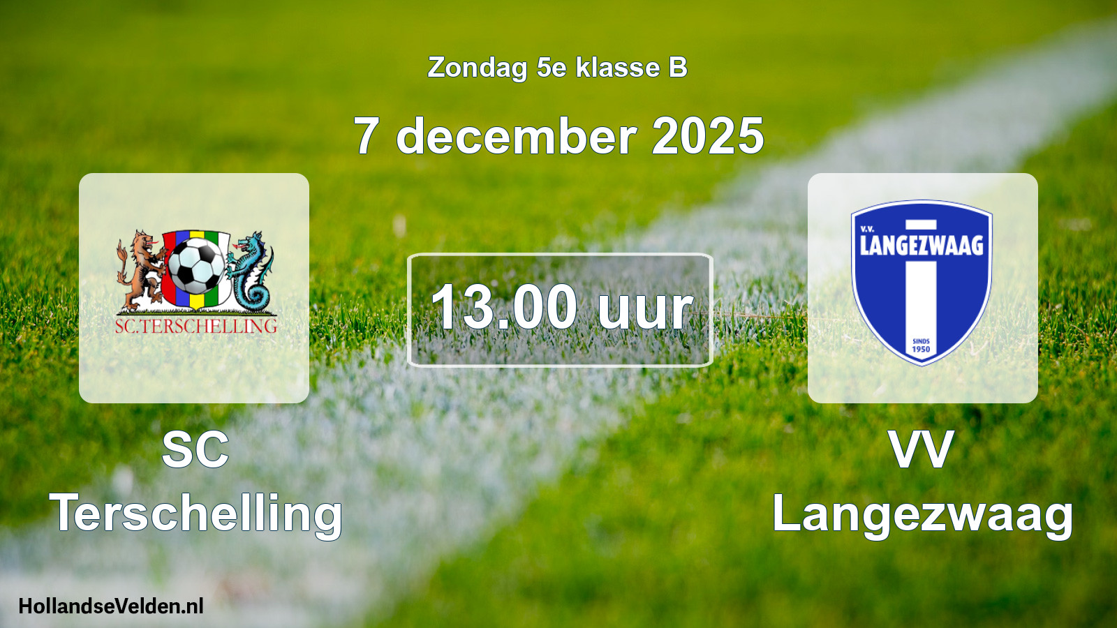 Scheduled Match: SC Terschelling - VV Langezwaag (7 December 2025)