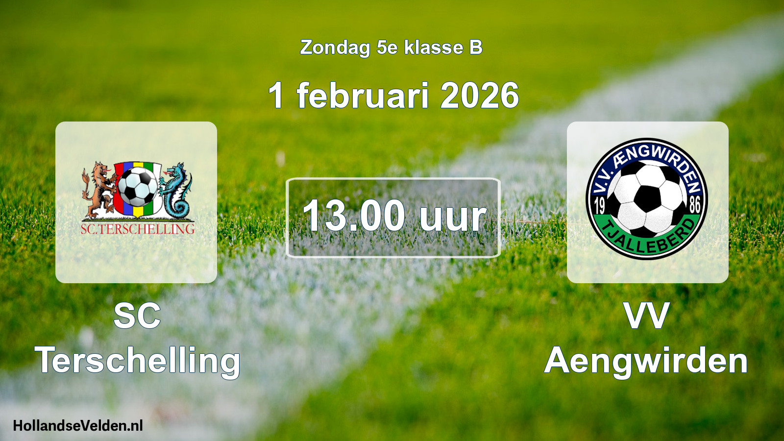 Scheduled Match: SC Terschelling - VV Aengwirden (1 February 2026)