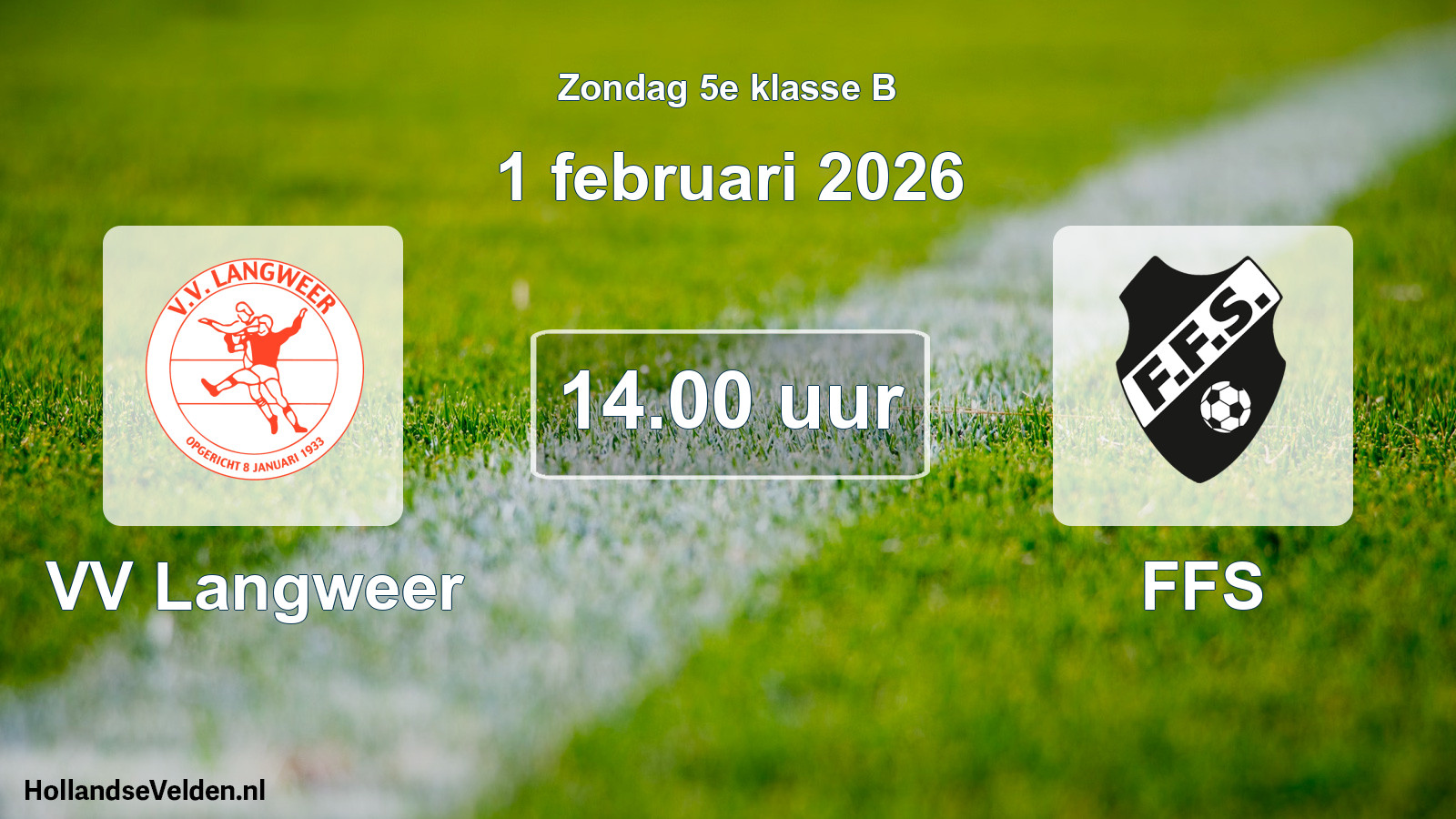 Scheduled Match: VV Langweer - FFS (1 February 2026)