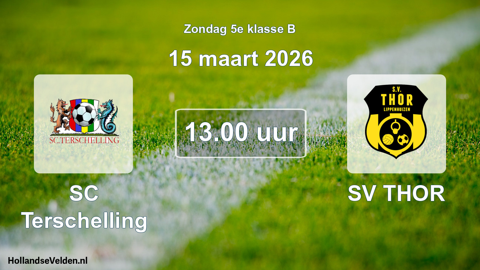 Scheduled Match: SC Terschelling - SV THOR (15 March 2026)