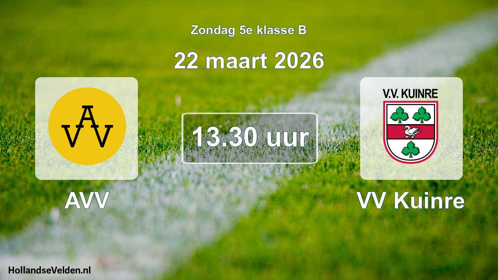 Scheduled Match: AVV - VV Kuinre (22 March 2026)