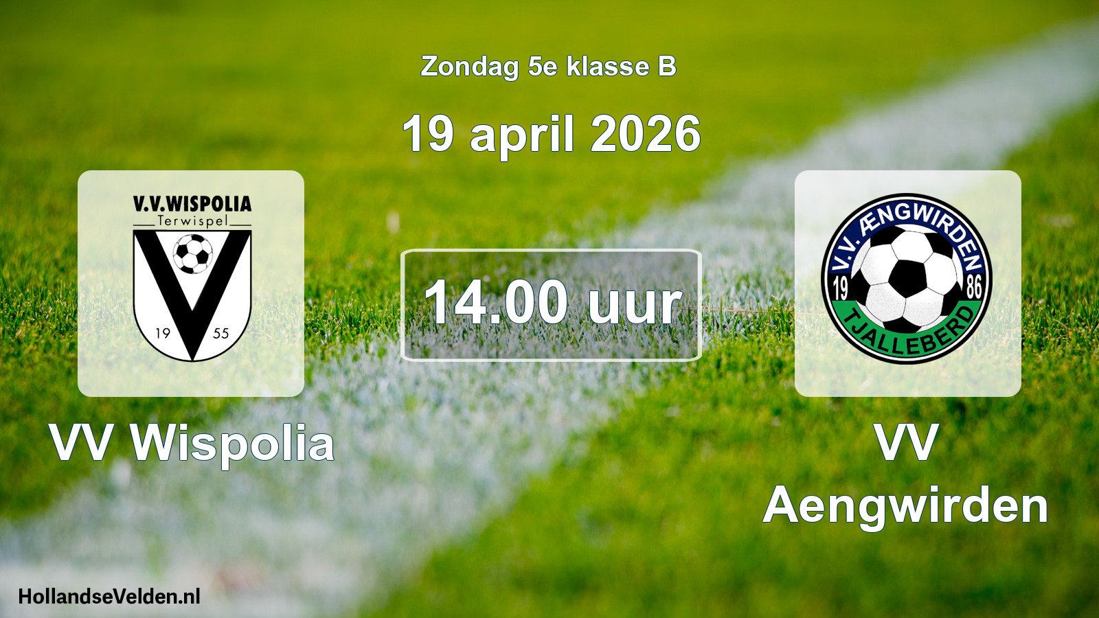 Scheduled Match: VV Wispolia - VV Aengwirden (19 April 2026)