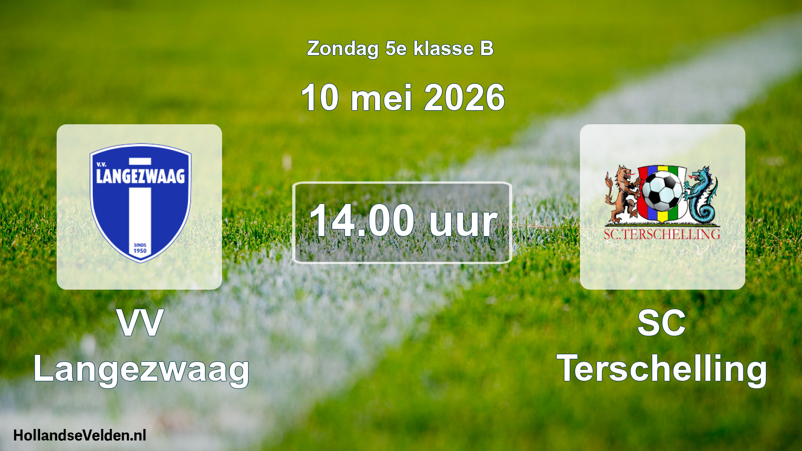 Scheduled Match: VV Langezwaag - SC Terschelling (10 May 2026)