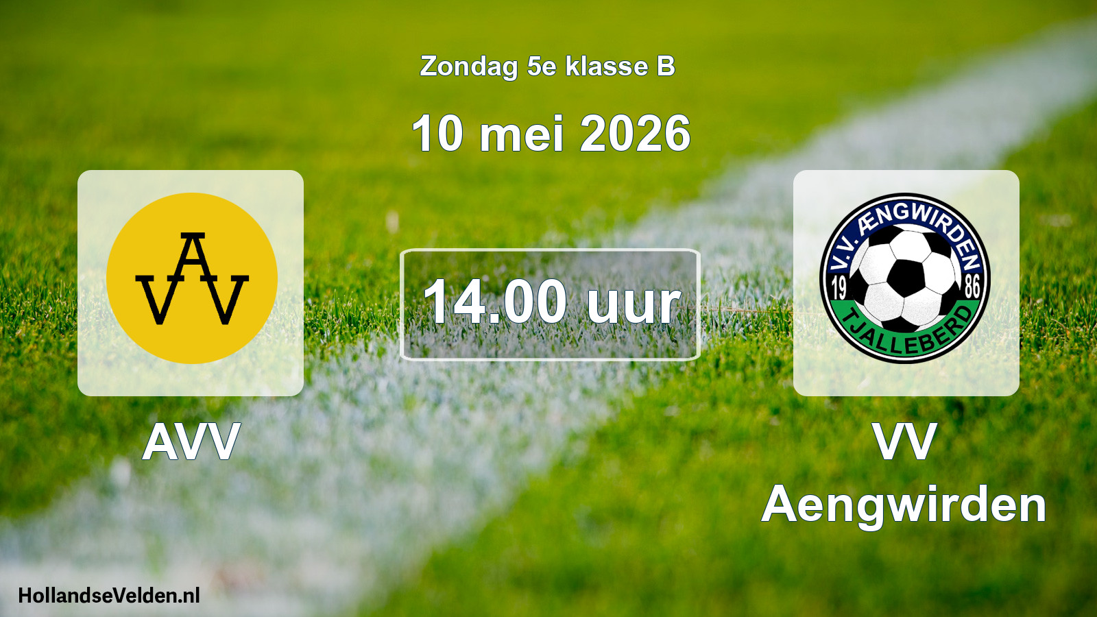 Scheduled Match: AVV - VV Aengwirden (10 May 2026)