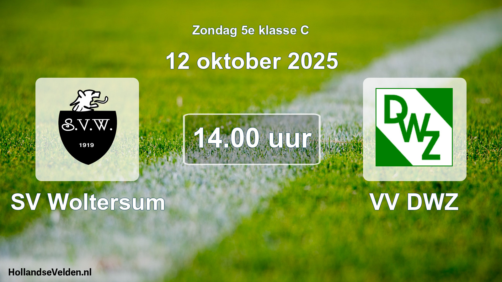 Geplande wedstrijd: SV Woltersum - VV DWZ (12 oktober 2025)