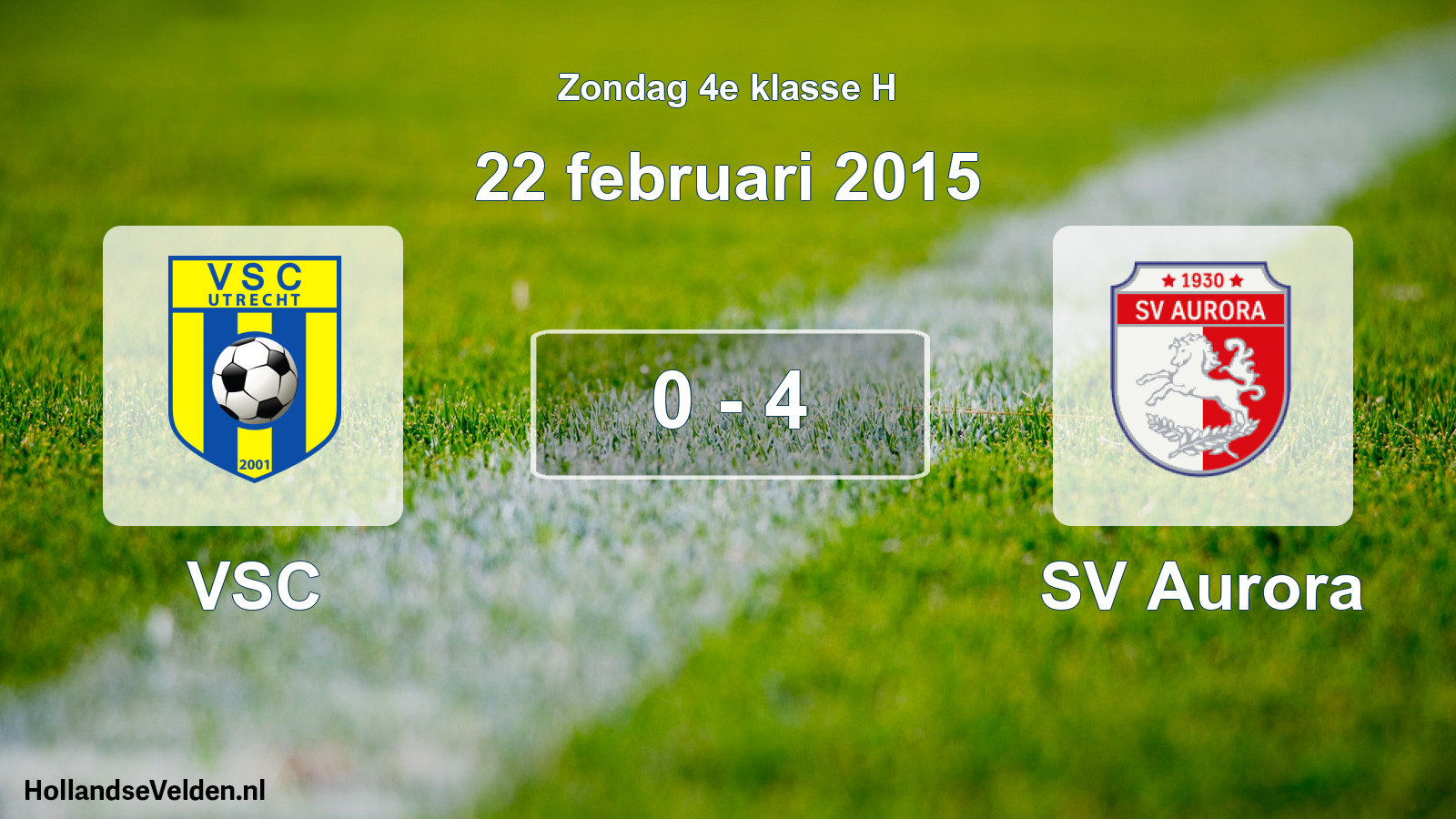 Total number of matches played: VSC - SV Aurora 0 - 4 (22 February 2015)