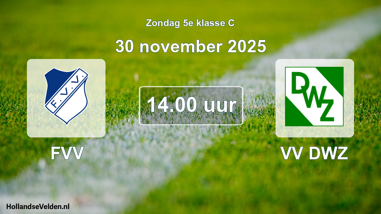Geplande wedstrijd: FVV - VV DWZ (30 november 2025)
