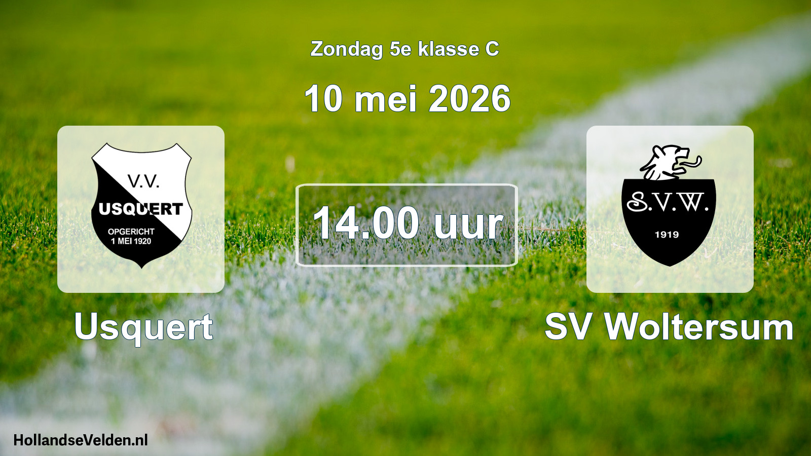 Geplande wedstrijd: Usquert - SV Woltersum (10 mei 2026)
