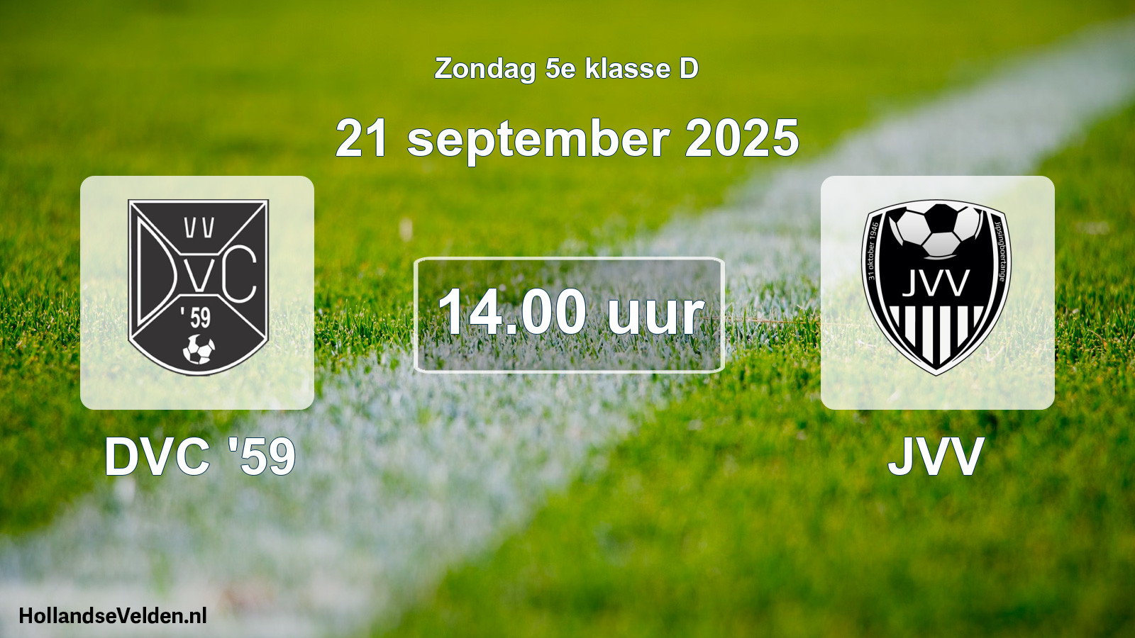 Scheduled Match: DVC '59 - JVV (21 September 2025)