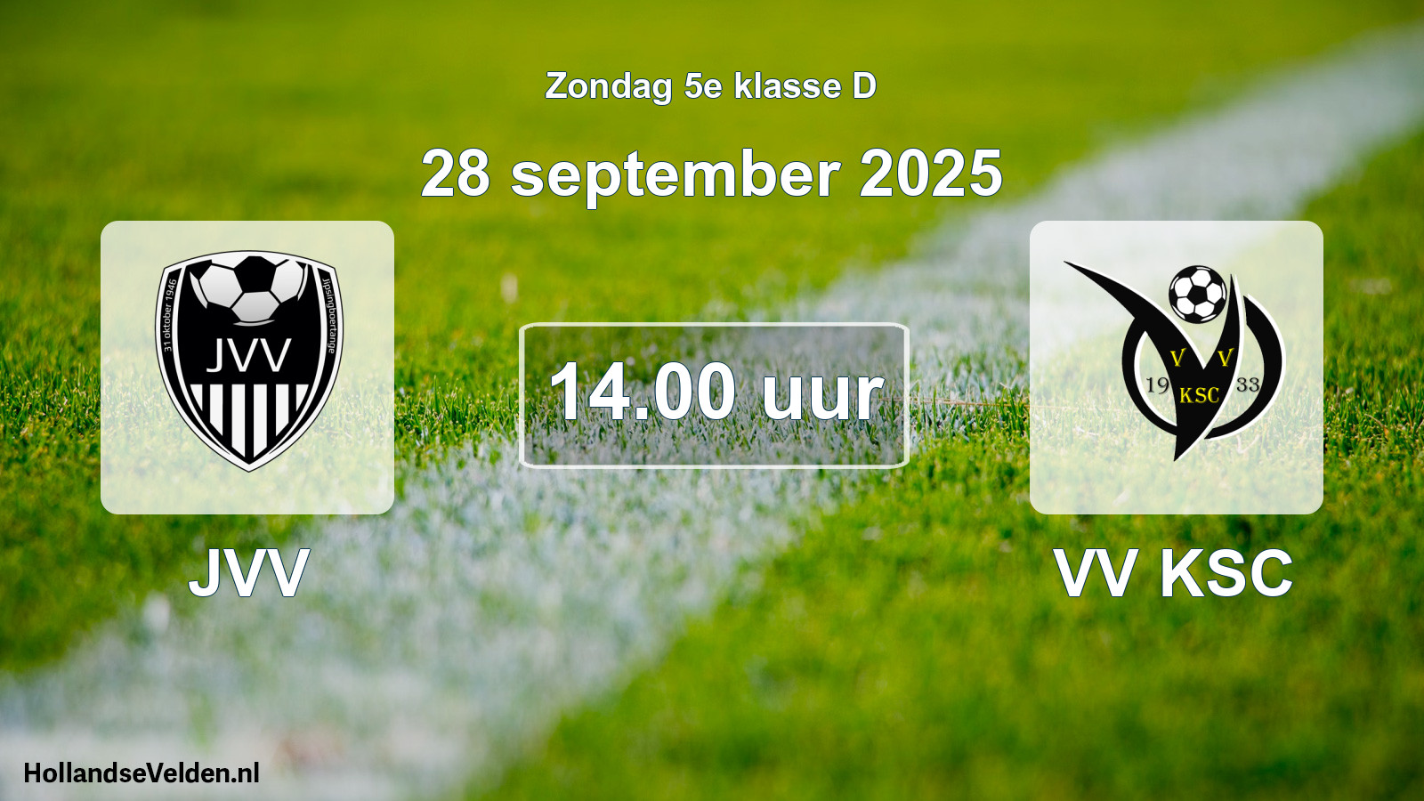 Scheduled Match: JVV - VV KSC (28 September 2025)