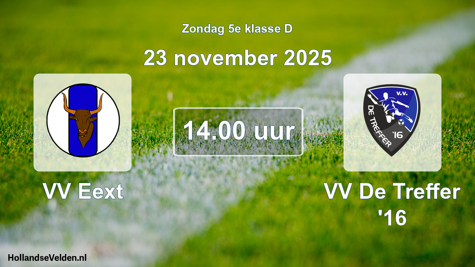 Geplande wedstrijd: VV Eext - VV De Treffer '16 (23 november 2025)