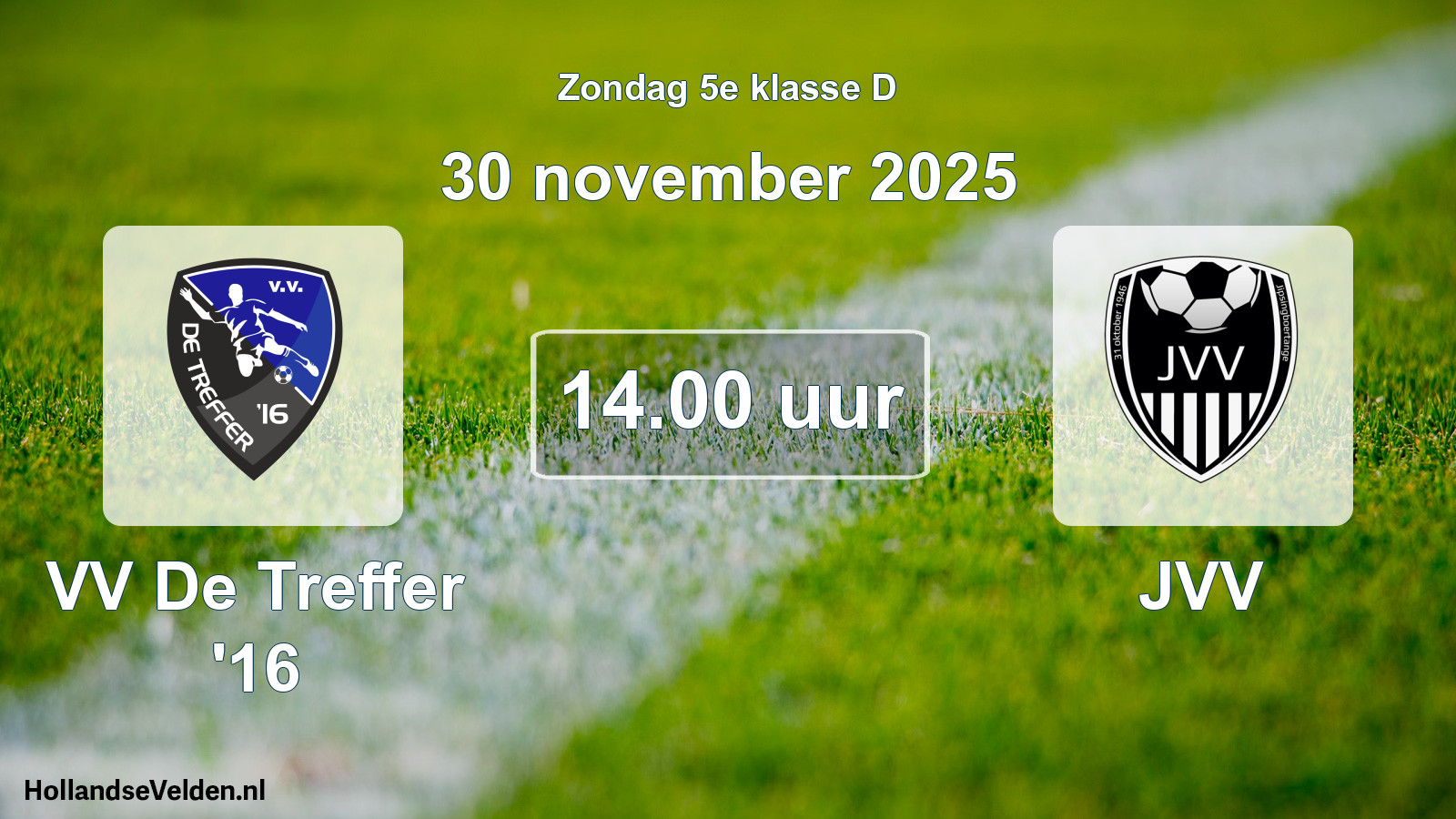 Scheduled Match: VV De Treffer '16 - JVV (30 November 2025)