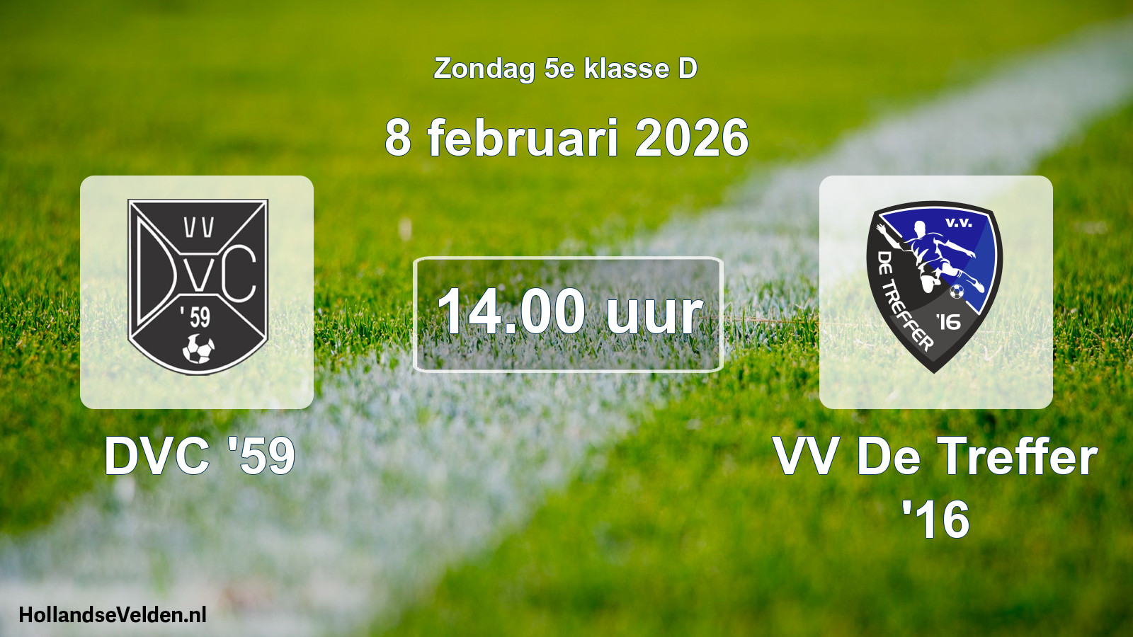 Scheduled Match: DVC '59 - VV De Treffer '16 (8 February 2026)