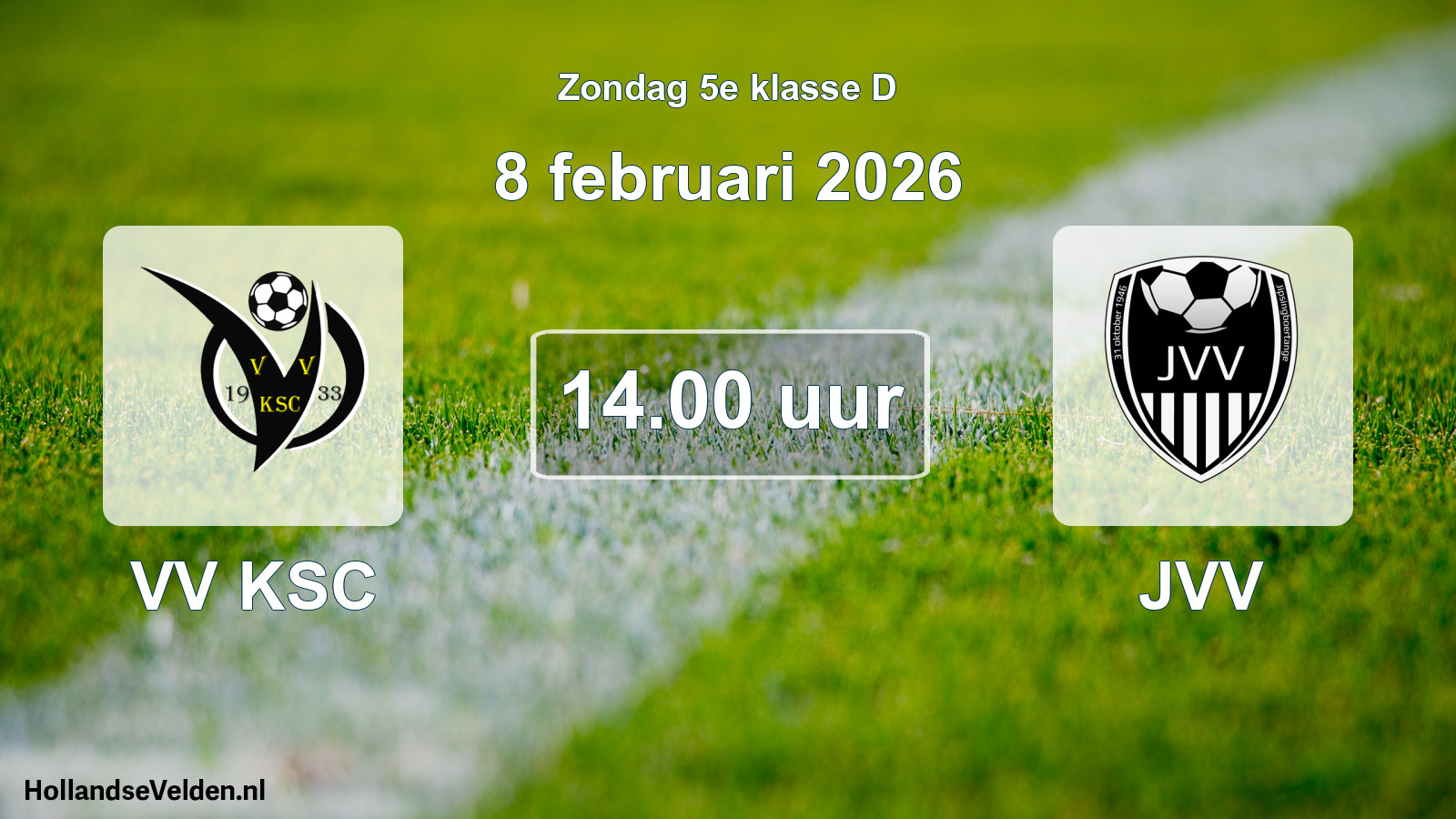 Scheduled Match: VV KSC - JVV (8 February 2026)