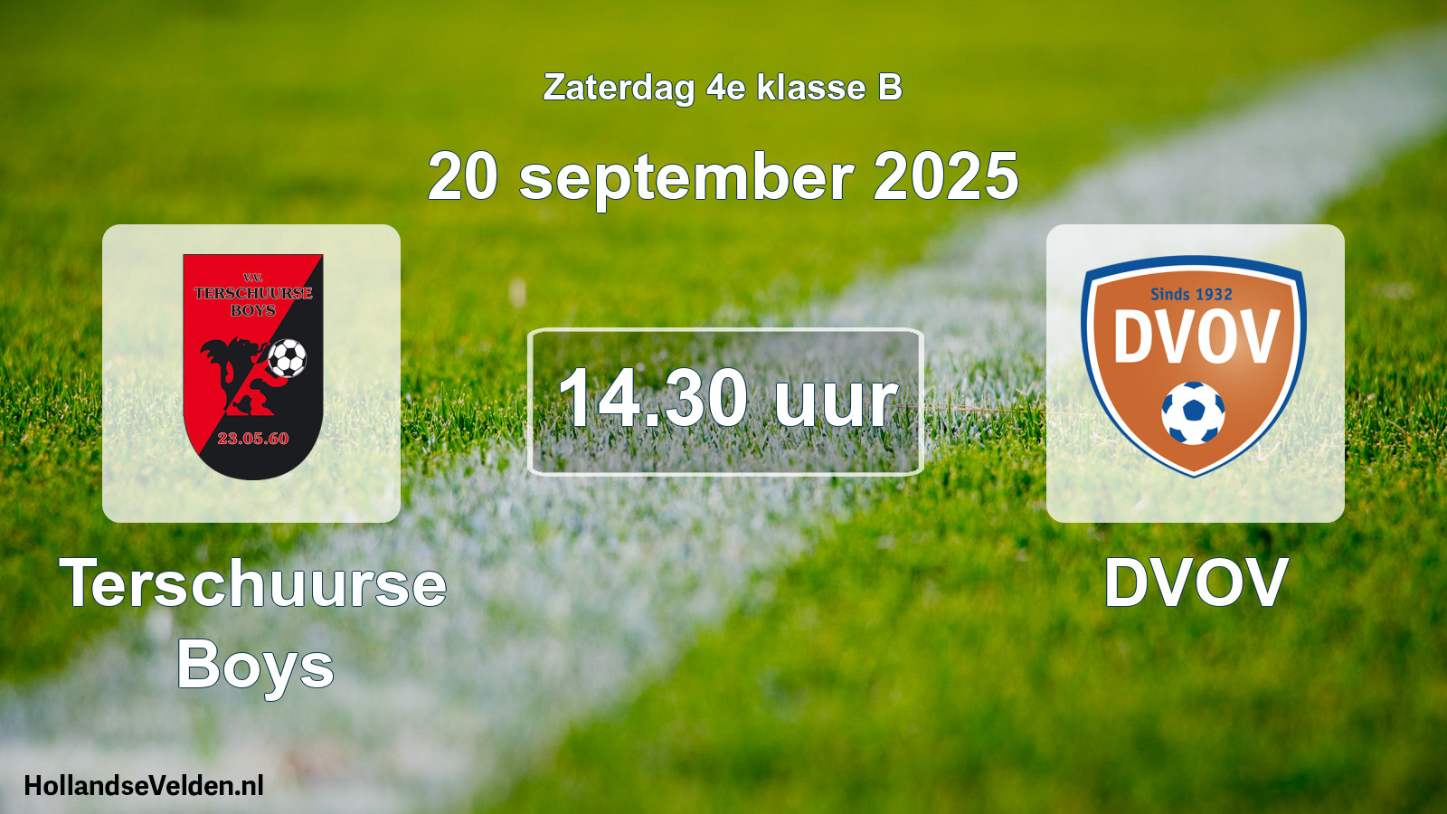 Geplande wedstrijd: Terschuurse Boys - DVOV (20 september 2025)