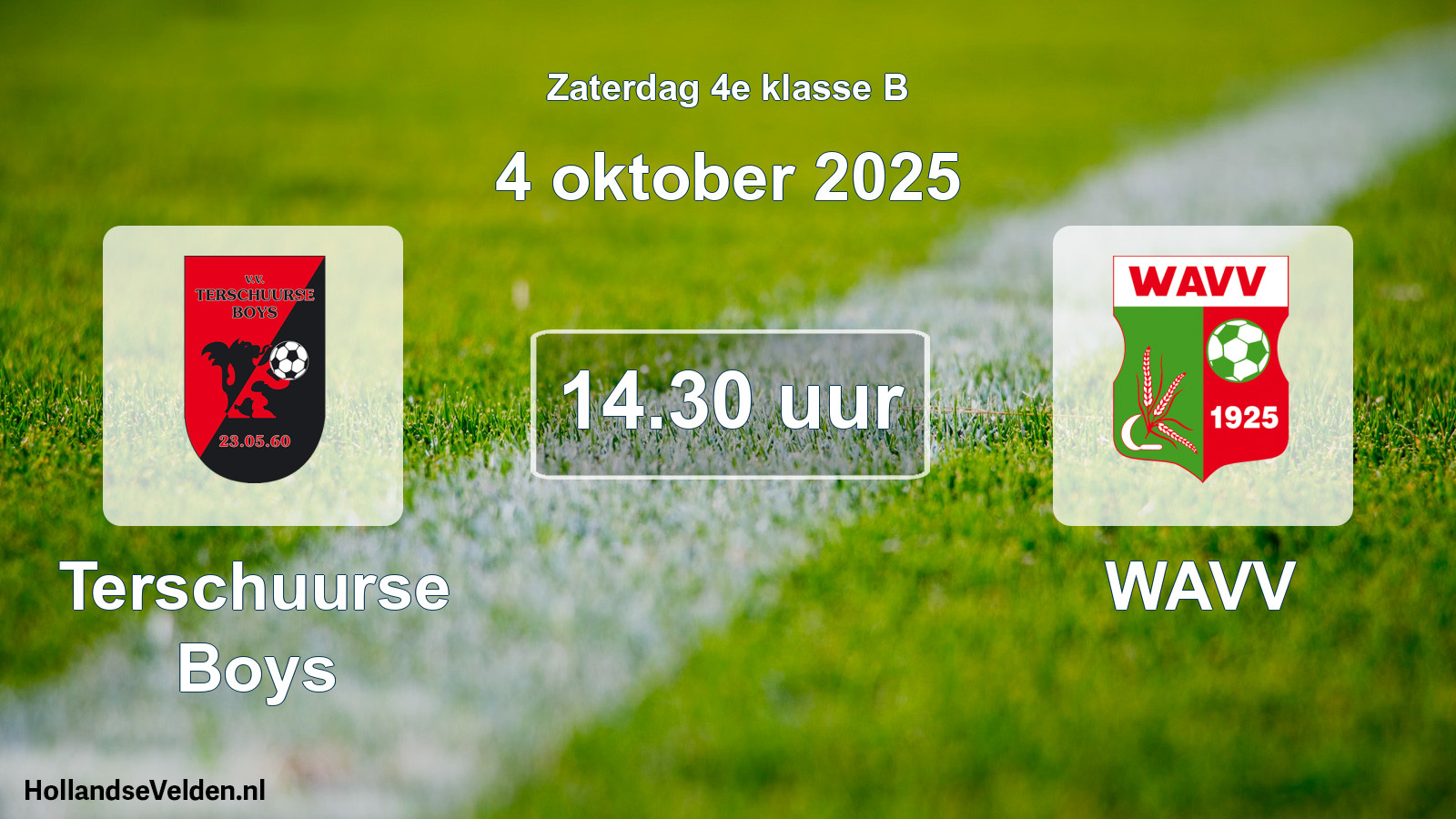 Scheduled Match: Terschuurse Boys - WAVV (4 October 2025)