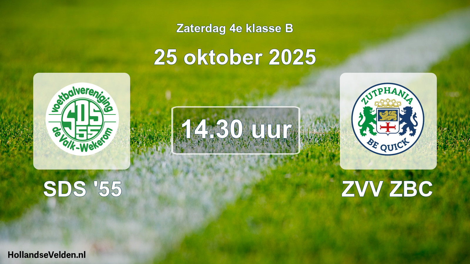 Scheduled Match: SDS '55 - ZVV ZBC (25 October 2025)