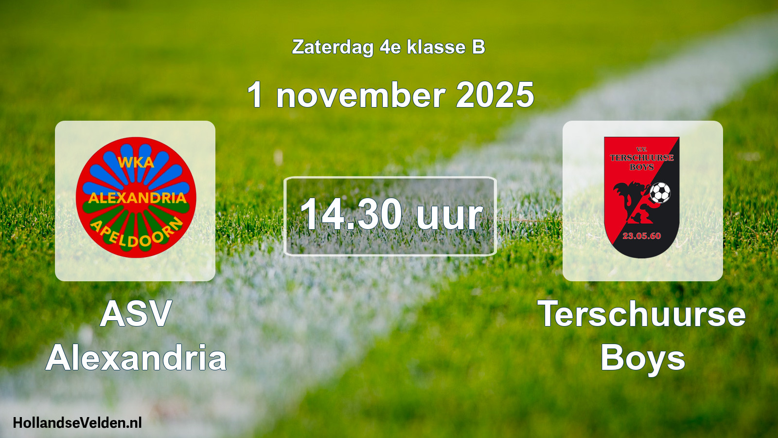 Geplande wedstrijd: ASV Alexandria - Terschuurse Boys (1 november 2025)