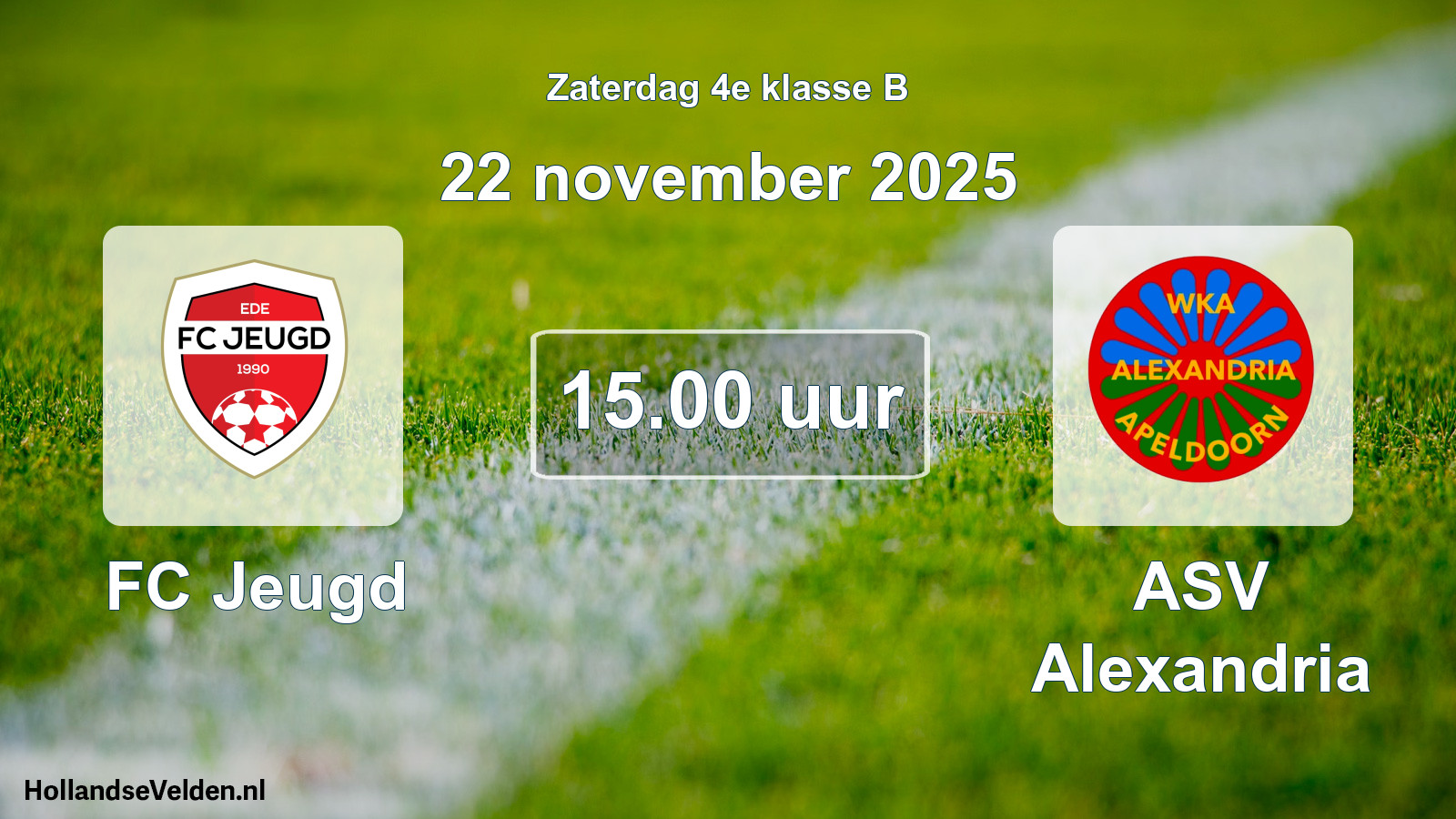Scheduled Match: FC Jeugd - ASV Alexandria (22 November 2025)